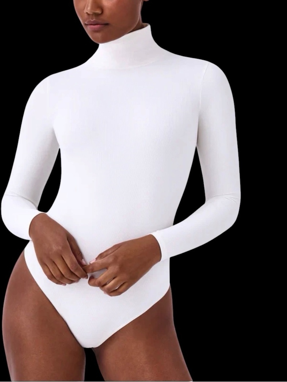 SPANX White Long Sleeve bodysuit. Turtleneck. NWT. Size 1X